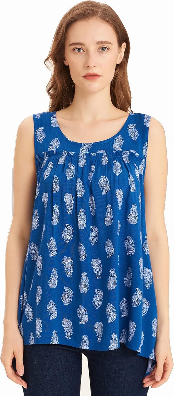 Mailener Women's Scoop-Neck Hanky Hem Swing Tank