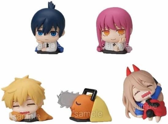 Chainsaw Man Stasto Stand Stone Onemutan Sleepy Head Mini Figure Mascot Pochita Denji Makima Power AKI Hayakawa Set of 5 Gacha Gashapon Capsel Figure Japanese Ver.