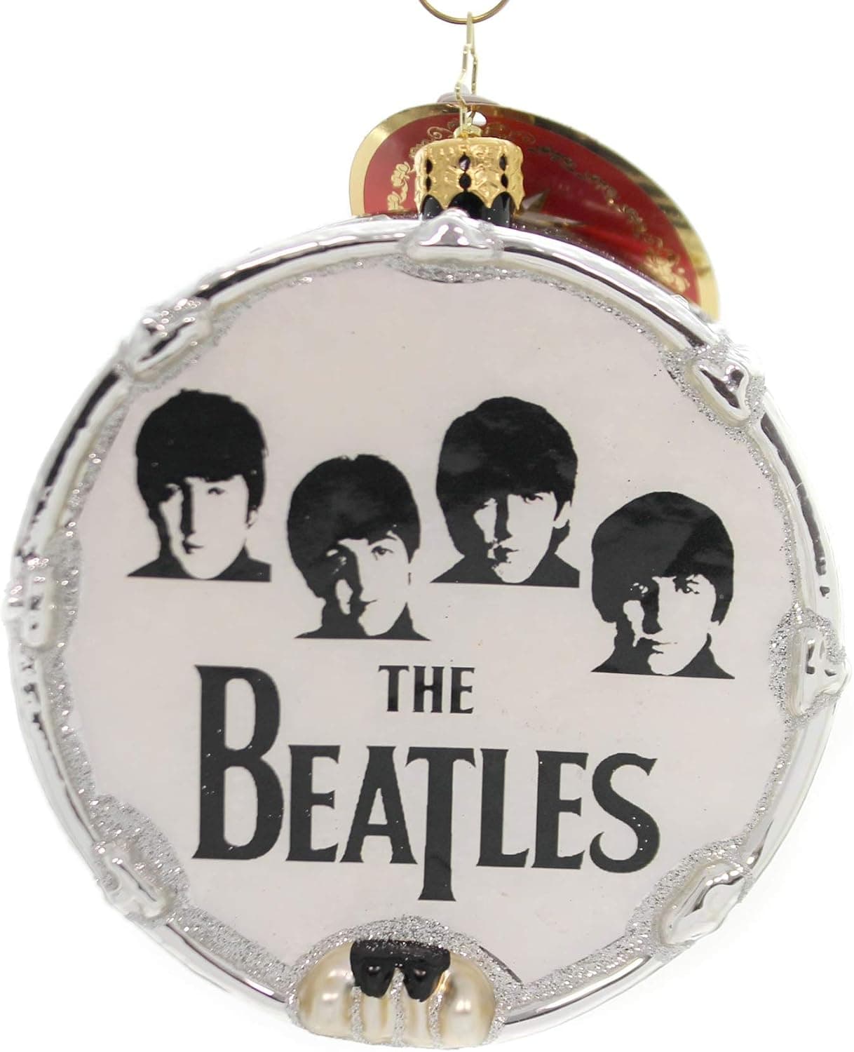 Christopher Radko Beat-le Mania Beatles Themed Glass Drum Ornament