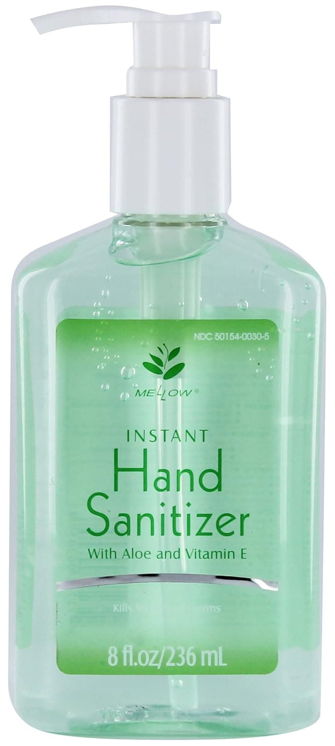 Mellow Instant Hand Sanitizer Aloe Vera Lotion, 8 Fluid Ounce
