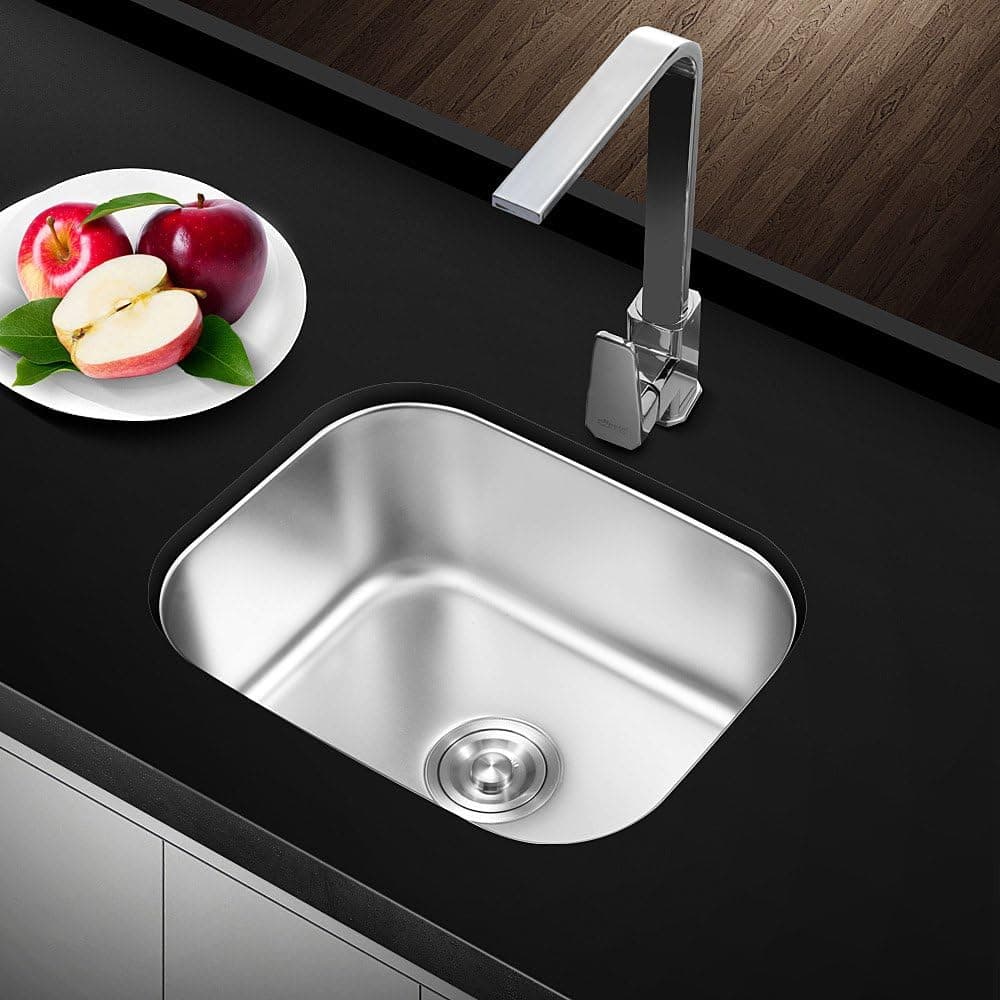 Single Bowl Two Bowls Deep Drop In T-304 Stainless Steel Bar Kitchen Sink 22 Gauge 18.89x14.96x7.48 Inch and 16.54x14.17x7.48 Inch