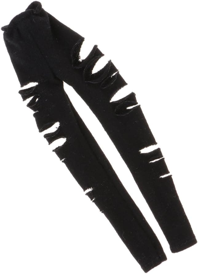 MonkeyJack Trendy Doll Long Ripped Pants Trousers for 12'' Neo Takara Blythe Doll Dress Up Black
