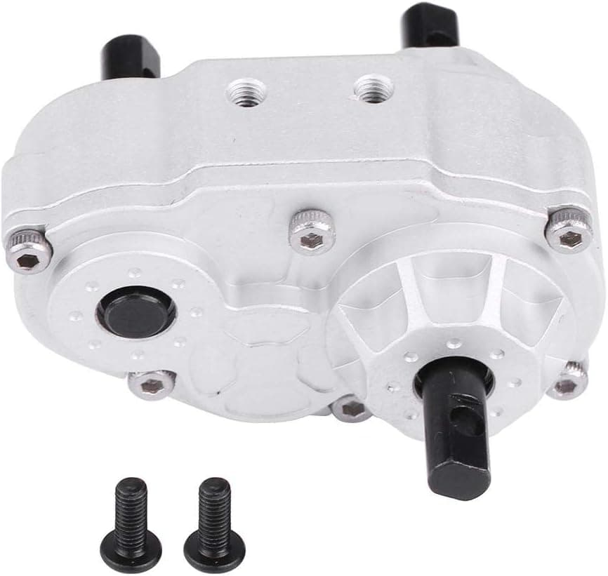 RC Crawler Transfer Case, Metal RC Car Transfer Case with Screws for SCX10 / Gelande II D90 1/10 RC Crawler Car Model Vehicle Upgrade Accessory