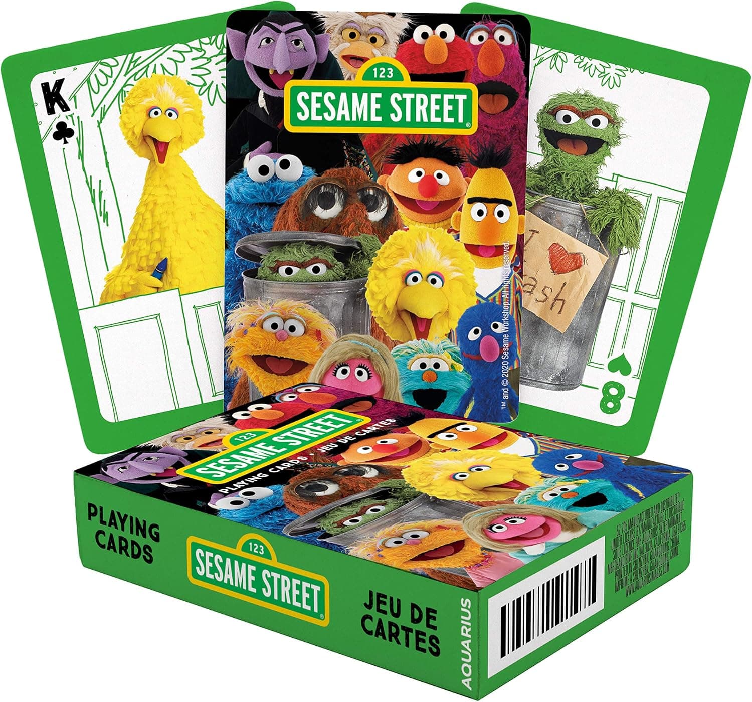 AQUARIUS Sesame Street Playing Cards - Sesame Street Cast Deck of Cards for Your Favorite Card Games - Officially Licensed Sesame Street Merchandise & Collectibles