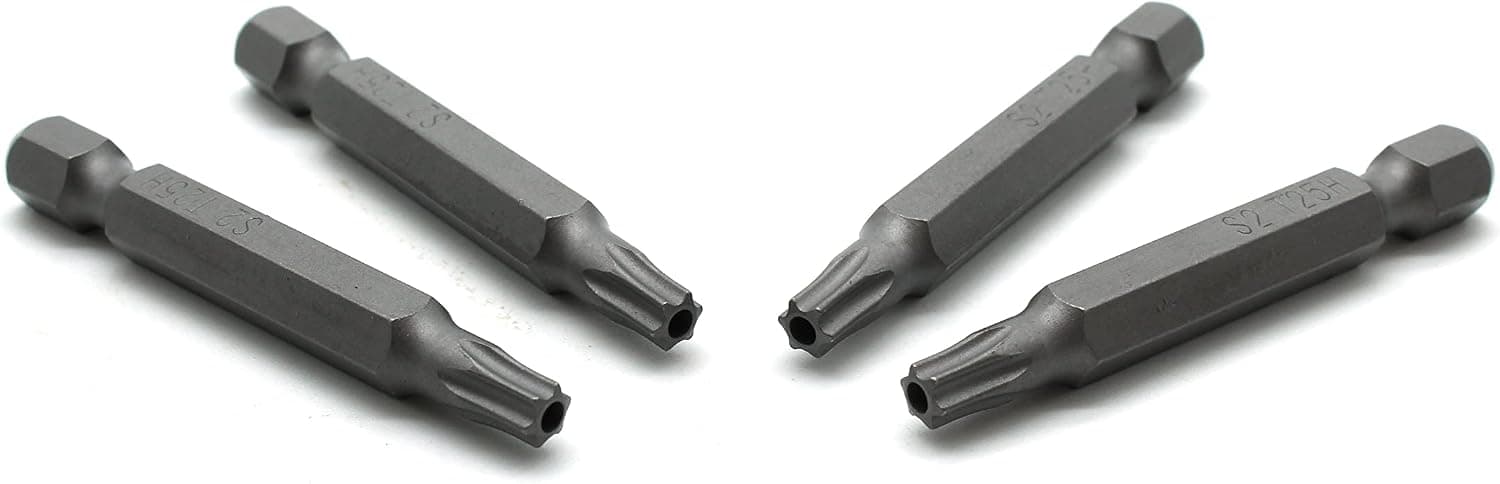 TEMO 25 pc T25H Tamper Proof Security Torx 6 point 2 Inch Screwdriver Insert Bits