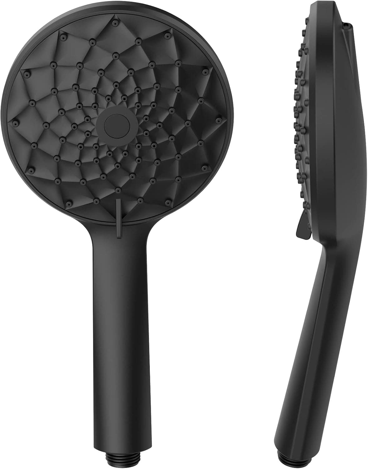 Shower Head with Handheld 6 Functions, Black Shower Head High Pressure Shower Head without Hose, Holder