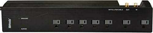 Coleman Cable/Woods Surge Protector #041603 w/Coax Protection & 4' Cord
