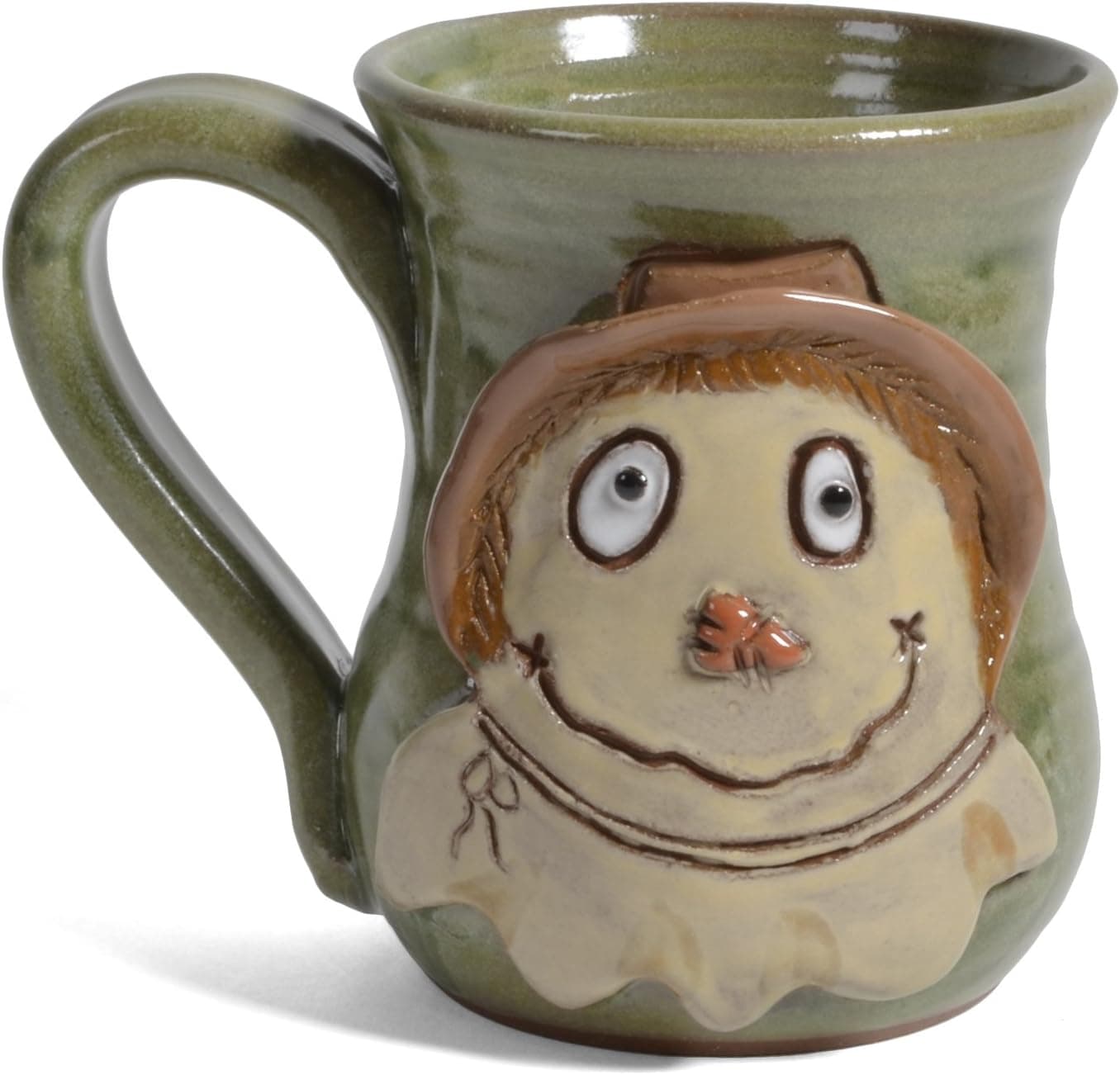 MudWorks Pottery Scarecrow Mug, Green