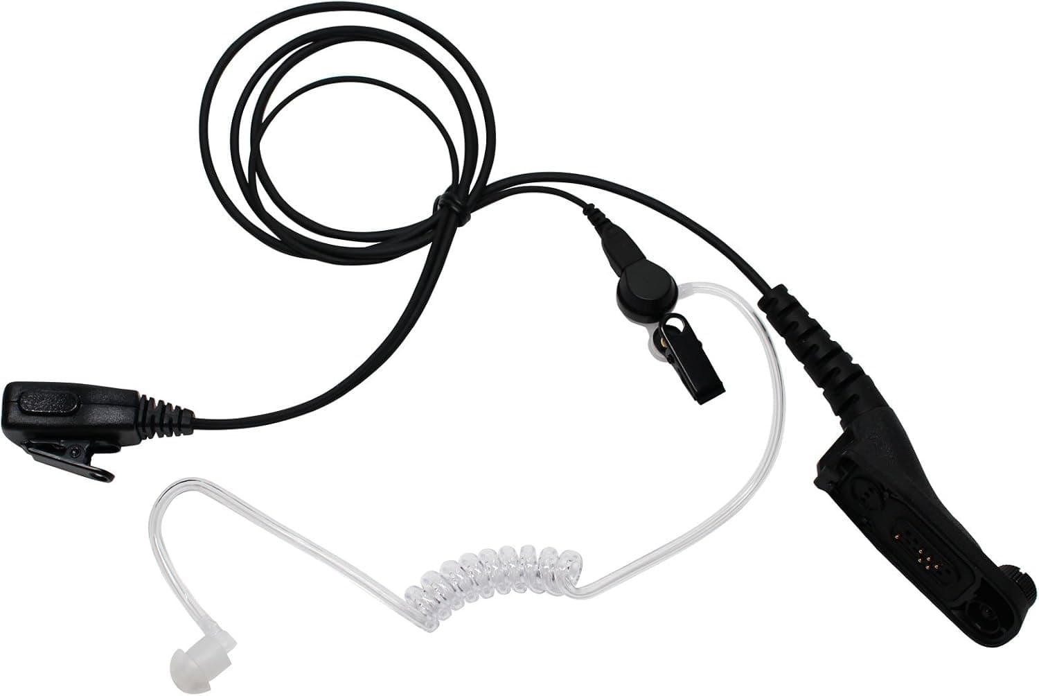 Replacement for Motorola APX 7000 FBI Earpiece with Push to Talk (PTT) Microphone - Acoustic Earphone Compatible with Motorola APX 7000 Radio - Headset for Security and Surveillance