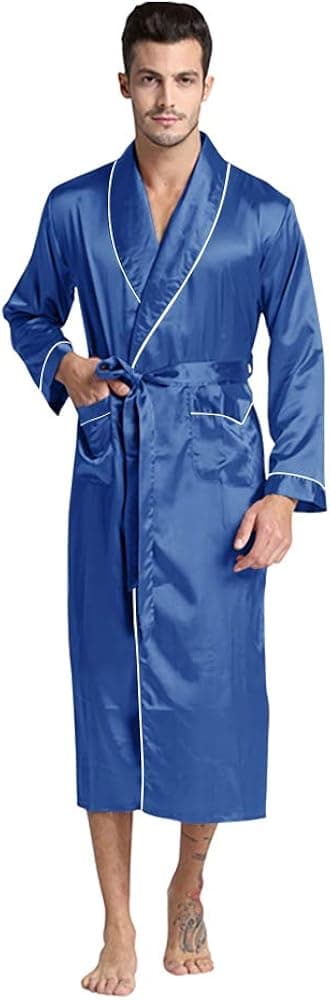 Regency New York Mens Silky Satin Robe