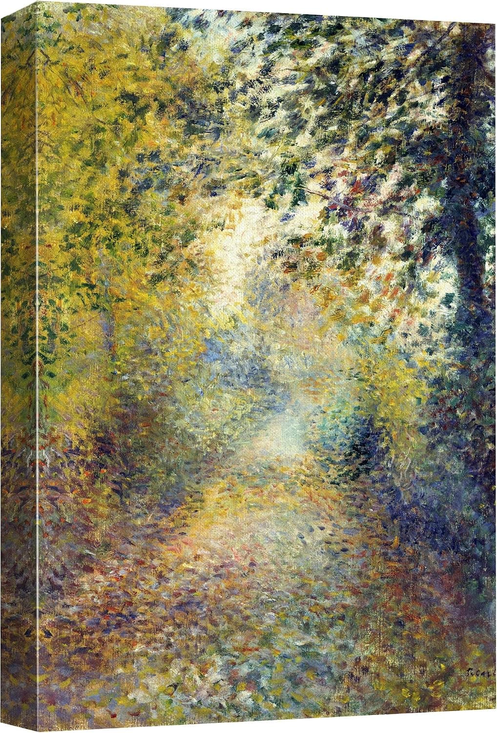 wall26 Canvas Print Wall Art The Wood by Pierre Renoir People Historic Illustrations Fine Art Traditional Scenic Colorful Multicolor Ultra for Living Room, Bedroom, Office - 16"x24"