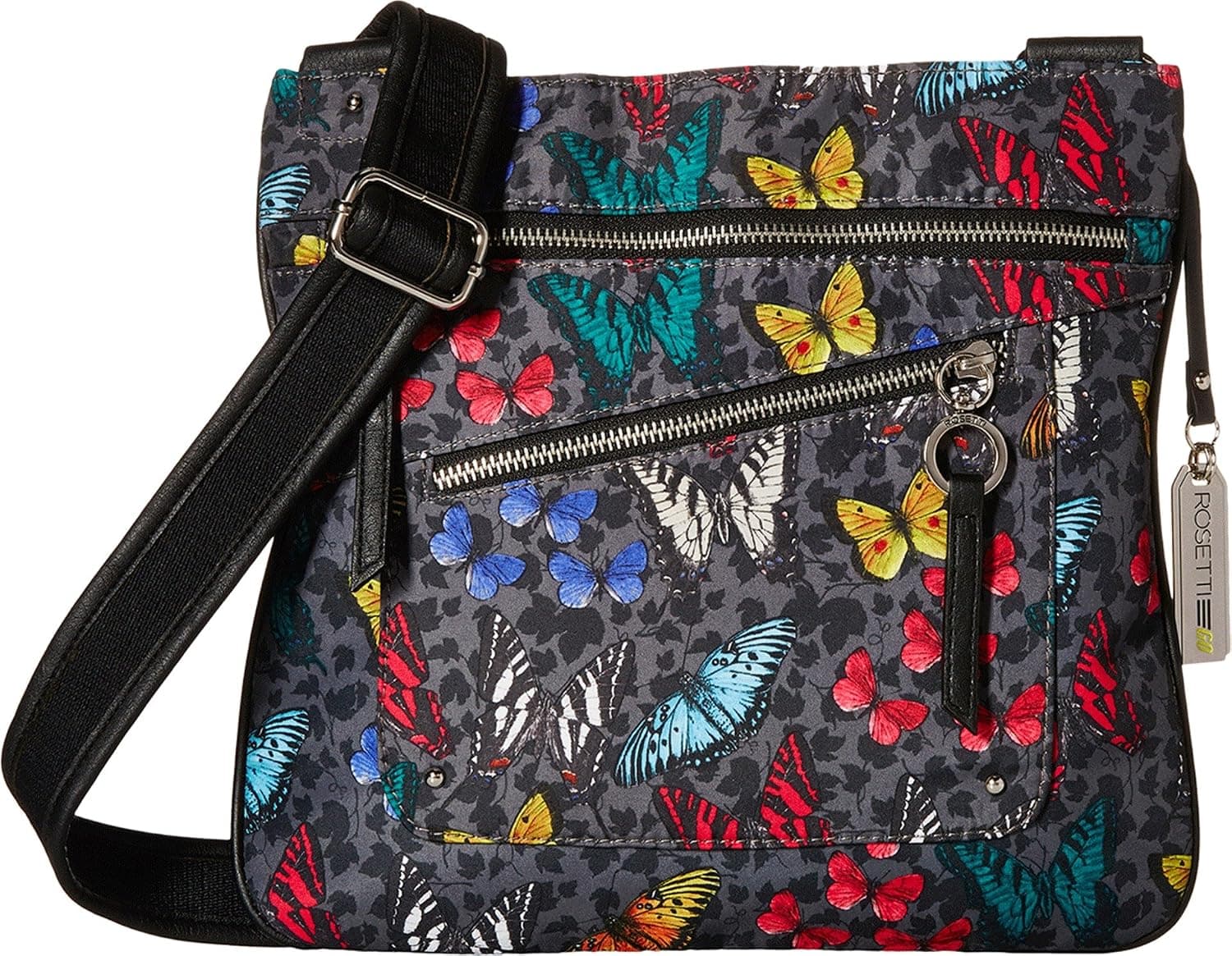 Rosetti Women's Liverpool Mid Crossbody Black Enchanted Butterfly Cross Body