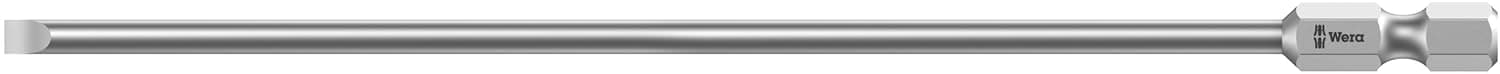 Wera 5059450001 Series 4 800/4 Z Sheet Metal Bit, Slotted 0.6mm x 3.5mm x 152mm blade, 1/4" Drive