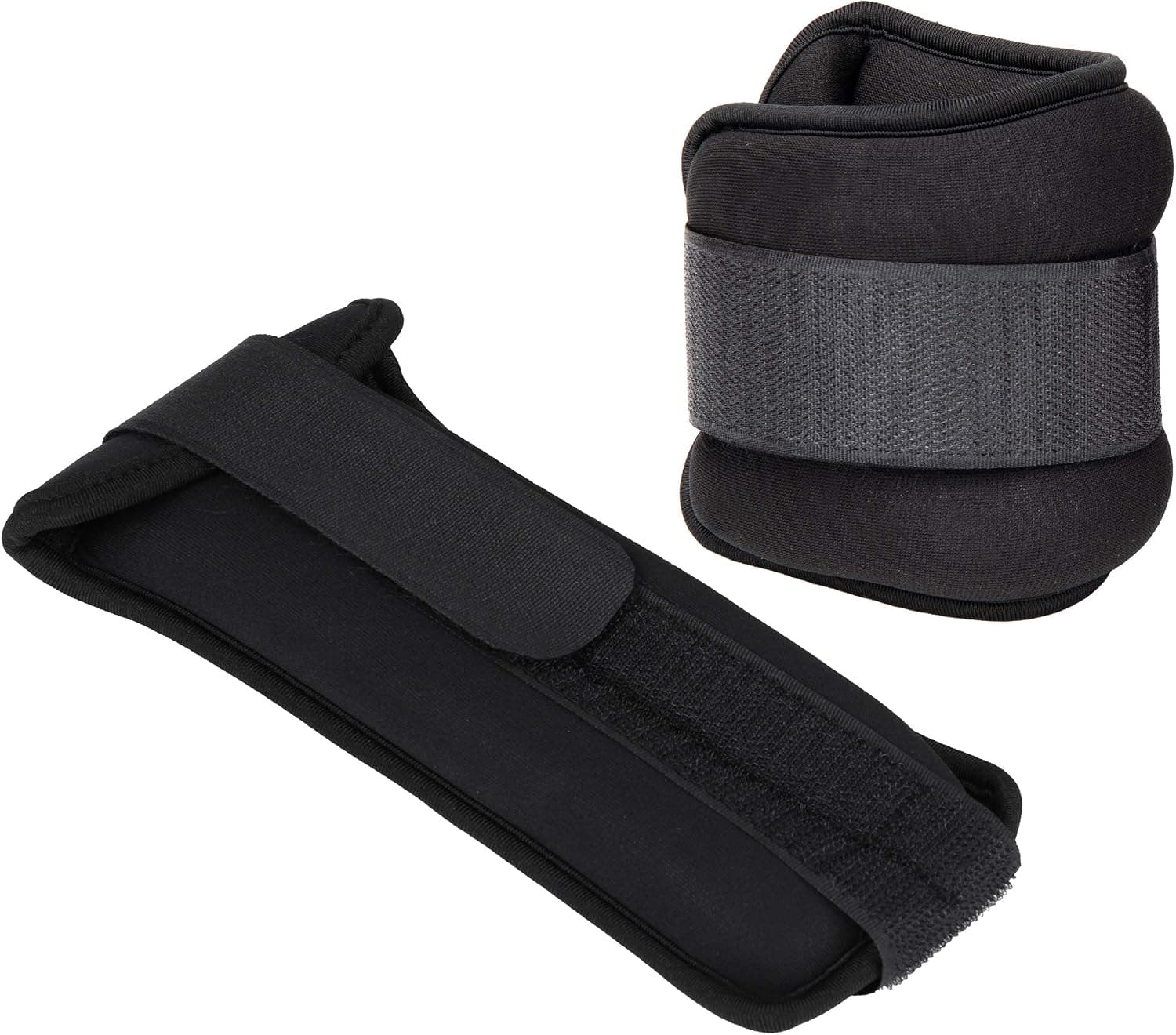 Mind Reader Ergonomic Wrist Weights, Strength Training Resistance Set for Arms, Pilates, Aerobics, Home Fitness, Physical Therapy, 1 lb, 0.45 kg, Black
