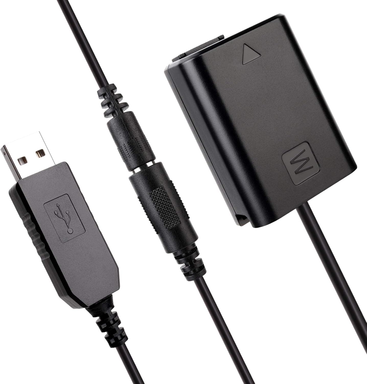 kocackoo AC-PW20 DC Coupler Replace of NP-FW50 Battery, USB Power Cable Replacement for AC Power Adapter, Dummy Battery for Sony A7 A7R A7S A7SII A6500 A6300 A6100 A6000 NEX5 DSC-RX10 II III IV