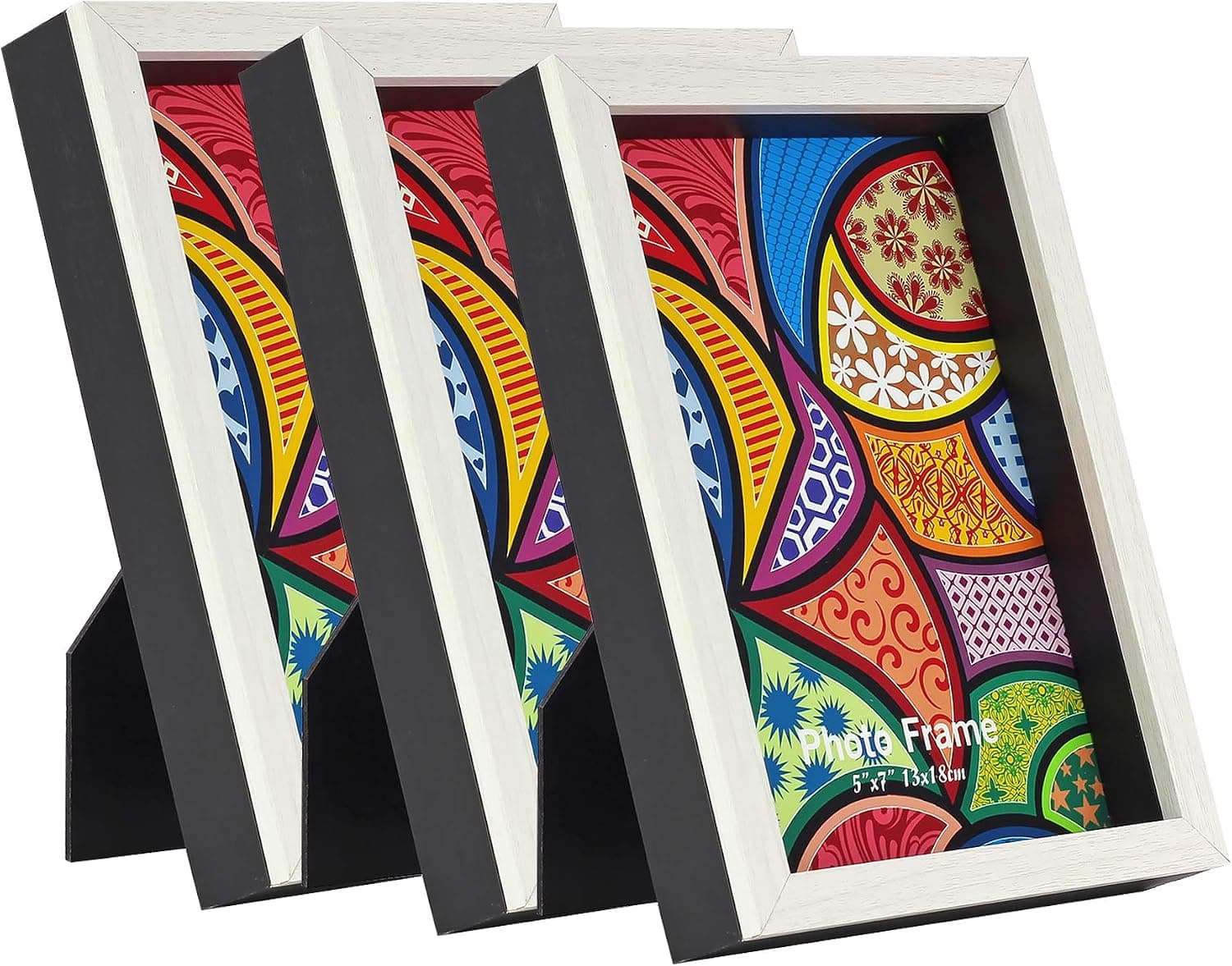 Home&Me 5x7 Picture Frame Wood for Table-Top Display and Wall Mounting Photo Frame 3 Pack