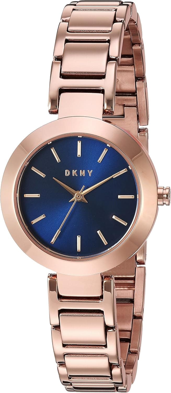 DKNY Women's Stanhope Stainless Steel Analog-Quartz Watch with Stainless-Steel Strap, Rose Gold, 18 (Model: NY2578)