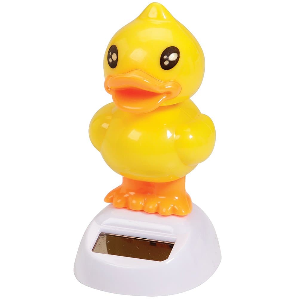 Solar Powered Dancing Baby Duck Duckling Bobblehead Bobber Desk Accessory