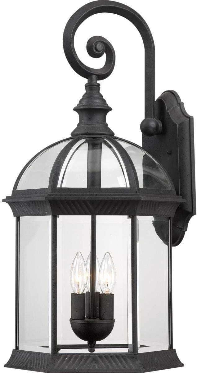 Nuvo 60/4969 Three Light Outdoor Wall Mount, 26-Inches, Black