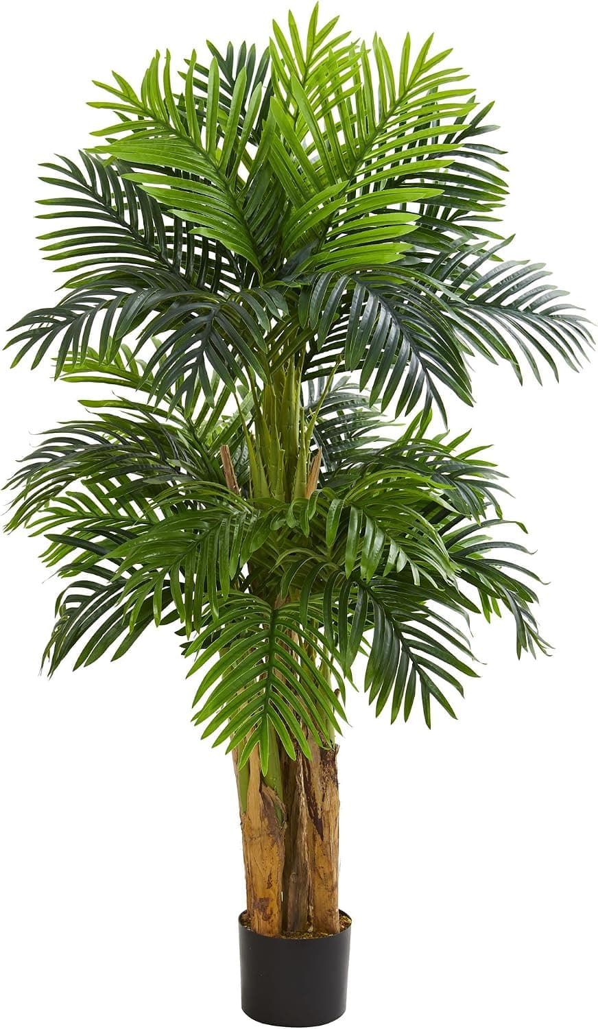 Nearly Natural 5’ Triple Areca Palm Tree Artificial Plant, Green