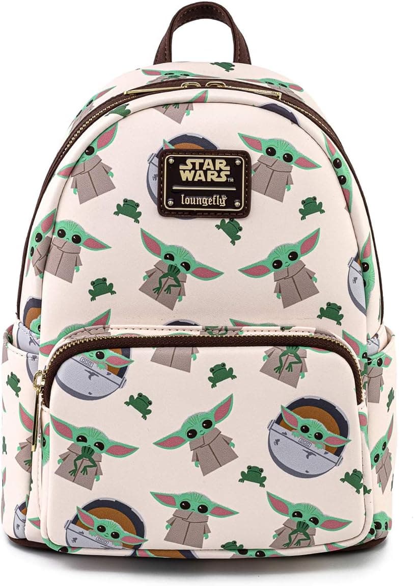 Loungefly Star Wars Baby Yoda The Mandalorian All Over Print Mini Backpack