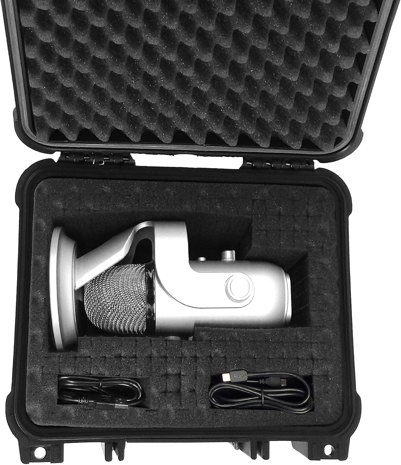 STUDIOSAFE XP Protective Studio Travel Storage Case w/ Dense Foam and WaterProof Seal - Fits Blue Yeti USB Microphone , Yeti Pro , Yeti Studio , Blackout Edition and USB Cable