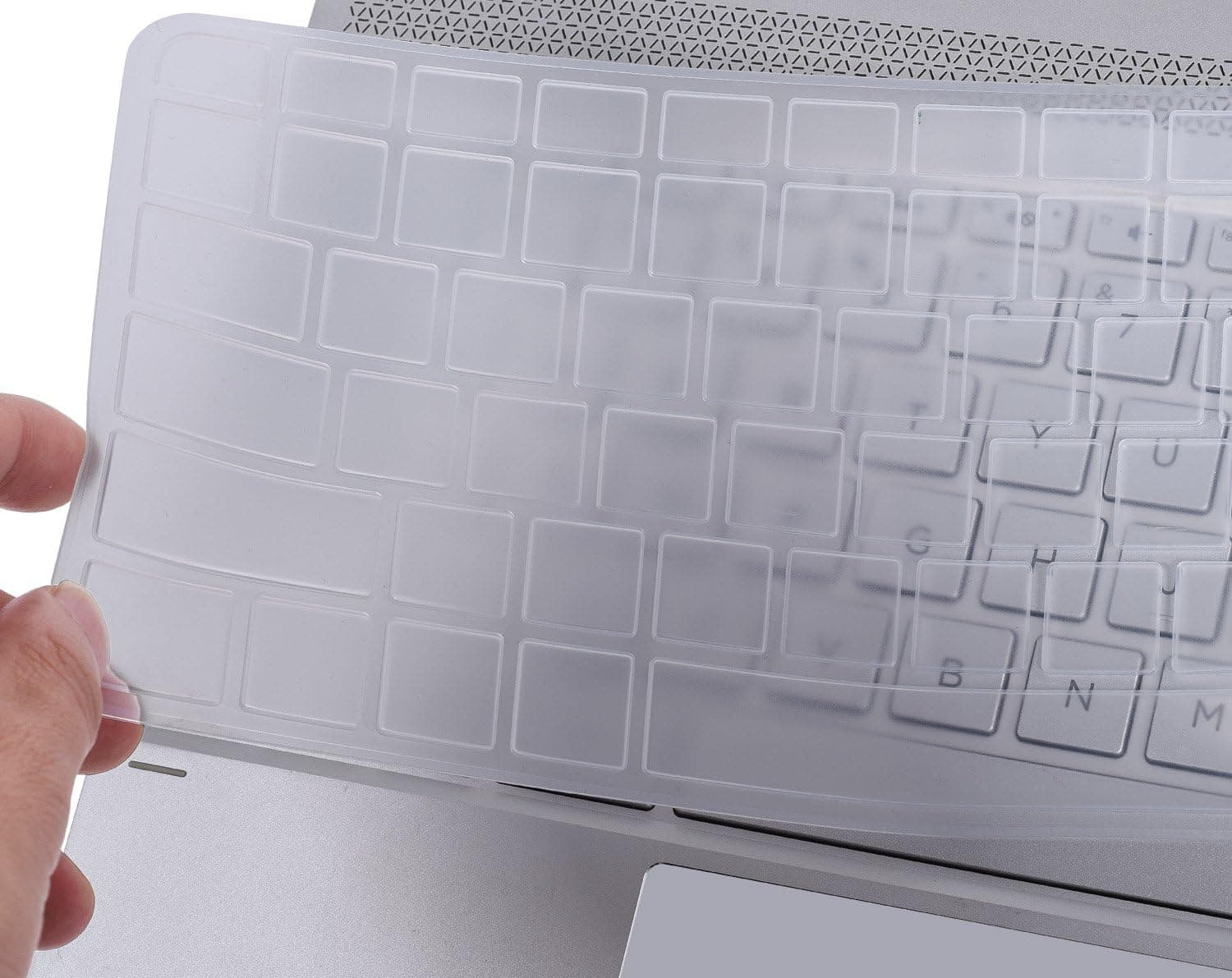 CaseBuy Clear Backlit Silicon Keyboard Skin Cover for HP Spectre x360 2-in-1 13.3" Laptop (Release Before 2016) (Please Compare Your Keyboard to Identify Image Avoid Buying wrongly)(Transparent)