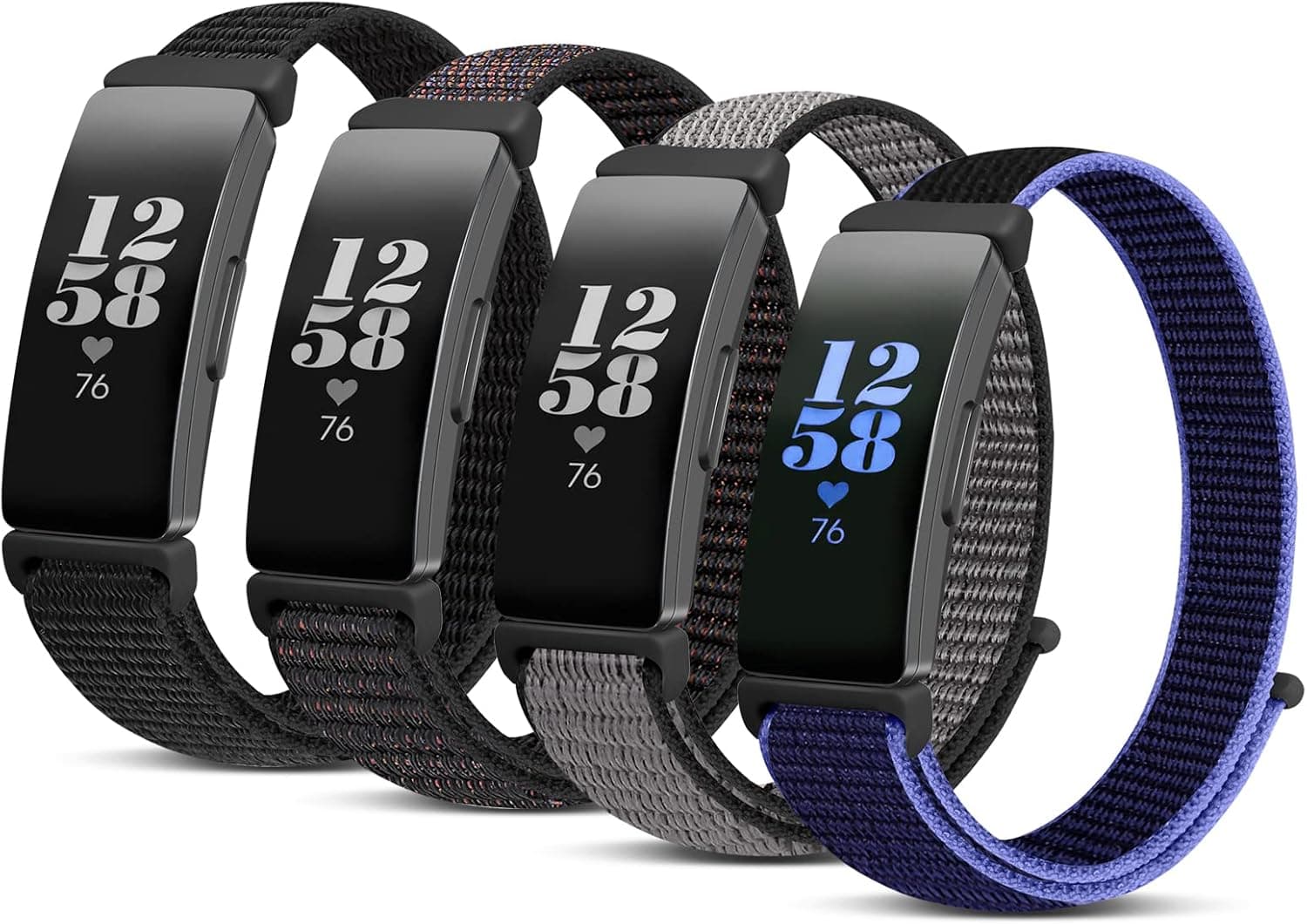 AVOD Nylon Sport Bands Compatible for Fitbit Inspire HR/Fitbit Inspire/Fitbit Inspire 2/Fitbit Ace 2/Fitbit Ace 3 Fabric Soft Woven Nylon Breathable Band Replacement Wristband Women Men Kids