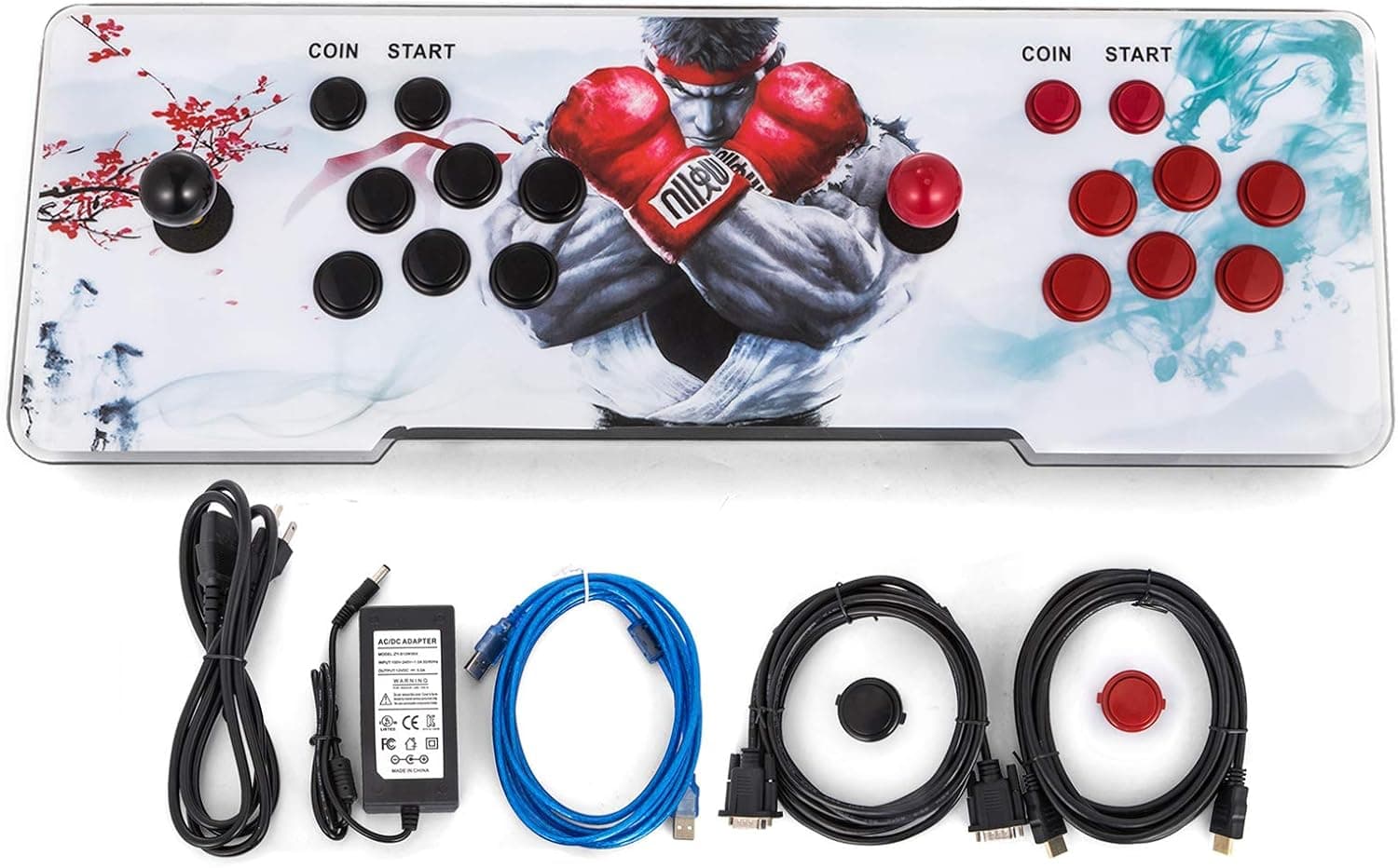 Happybuy 1500 Classic Arcade Game Machine 2 Players Pandoras Box 9s 1280x720 Full HD Video Game Console with Arcade Joystick Support HDMI VGA Output