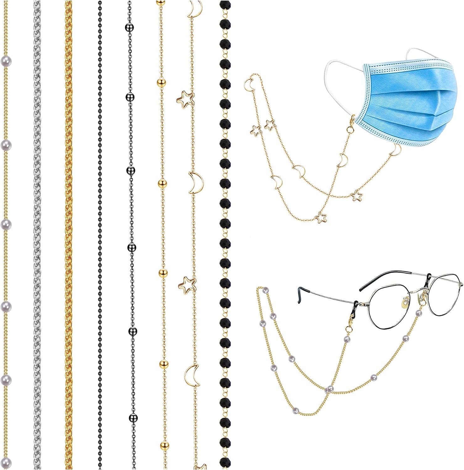 Ubjuliwa Eyeglass Chain for Women Glasses Chain Holder Glasses Strap Eyewear Chain