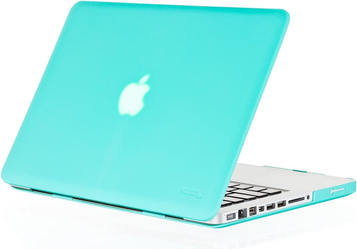 Kuzy TEAL BLUE Rubberized Plastic Case for Older MacBook Pro 15.4" (Model: A1286) Matte Cover - TEAL BLUE