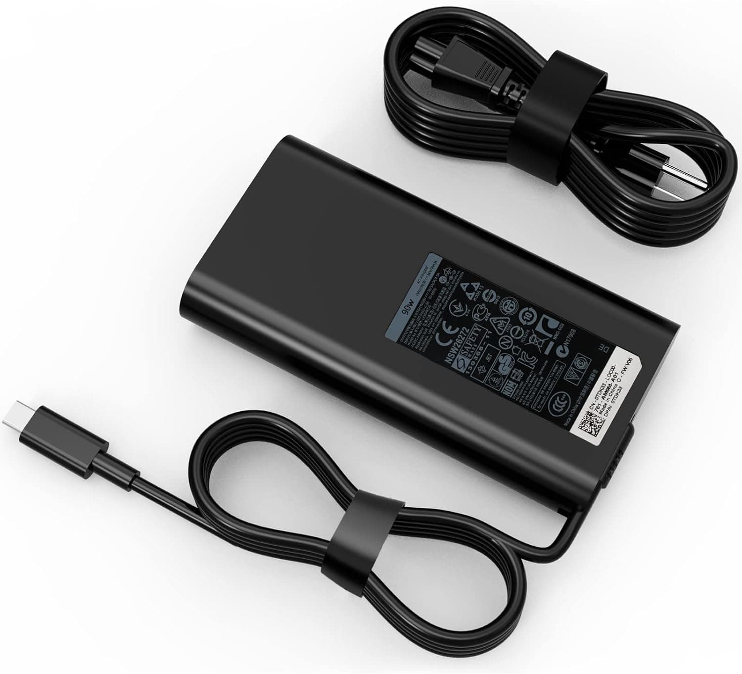AC Charger Compatible for Dell XPS 13 9365 9360 9370 Latitude7420 7320 7390 Latitude 3400 3500 5289 5300 2in1 0TDK33 LA90PM170 DA90PM170 Original Replacement New USB C Laptop Power Adapter