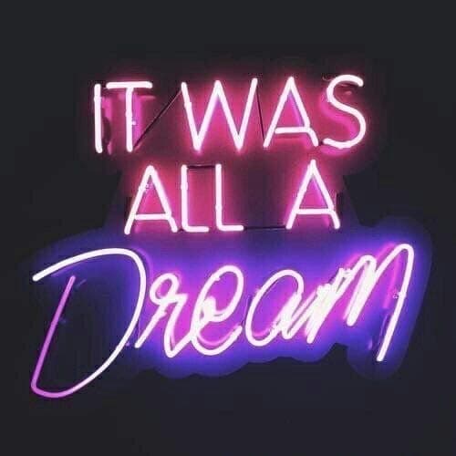 Queen Sense 20" It was All A Dream Neon Sign Light Decorated Acrylic Panel Handmade Beer Bar Pub Man Cave Lamp UT200