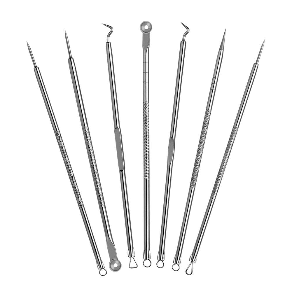Blackhead Remover, 7-in-1 Stainless Steel Pimple Extractor Tool Acne Removal Kit by HAWATOUR