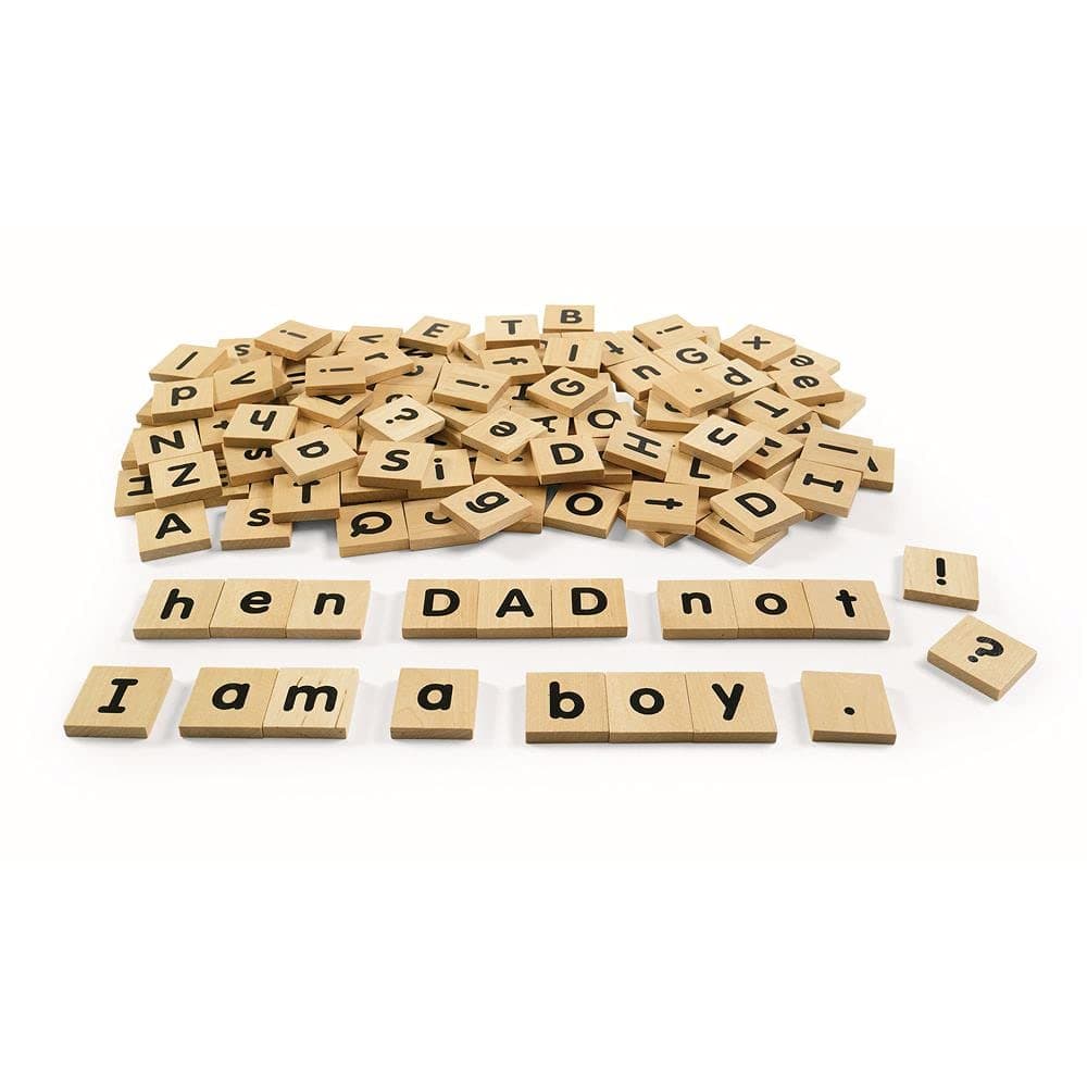 Excellerations Big Wooden Letter Tiles - Tub of 250 (Item # BIGTILES)