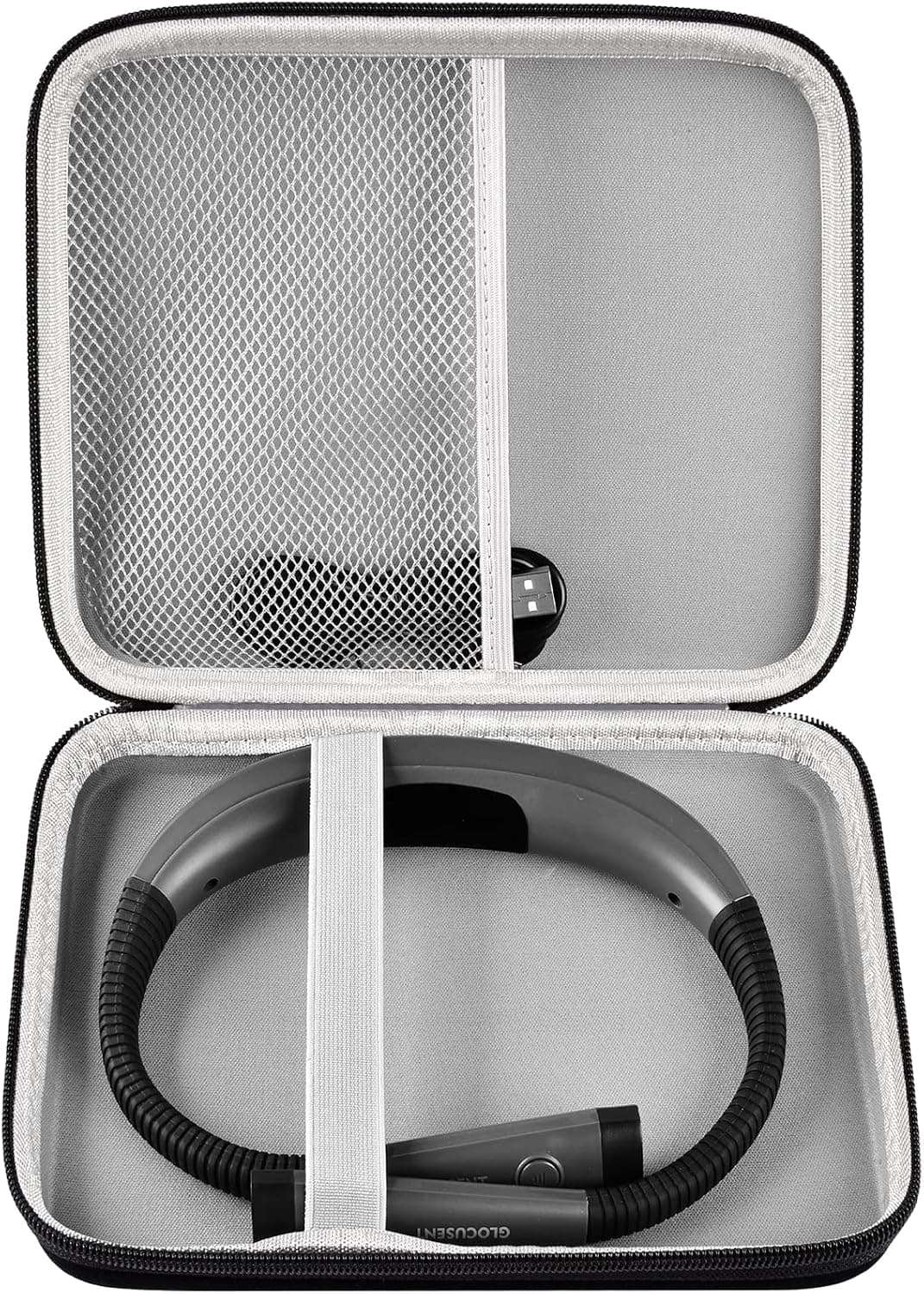 Case Compatible with Glocusent/for Vekkia/for LITOM/for LEDGLE/for TAKKUI/for TSINGREE LED Neck Reading Light Book Light for Reading. Storage Carrying Holder Fits for USB Cable (Box Only)-Black