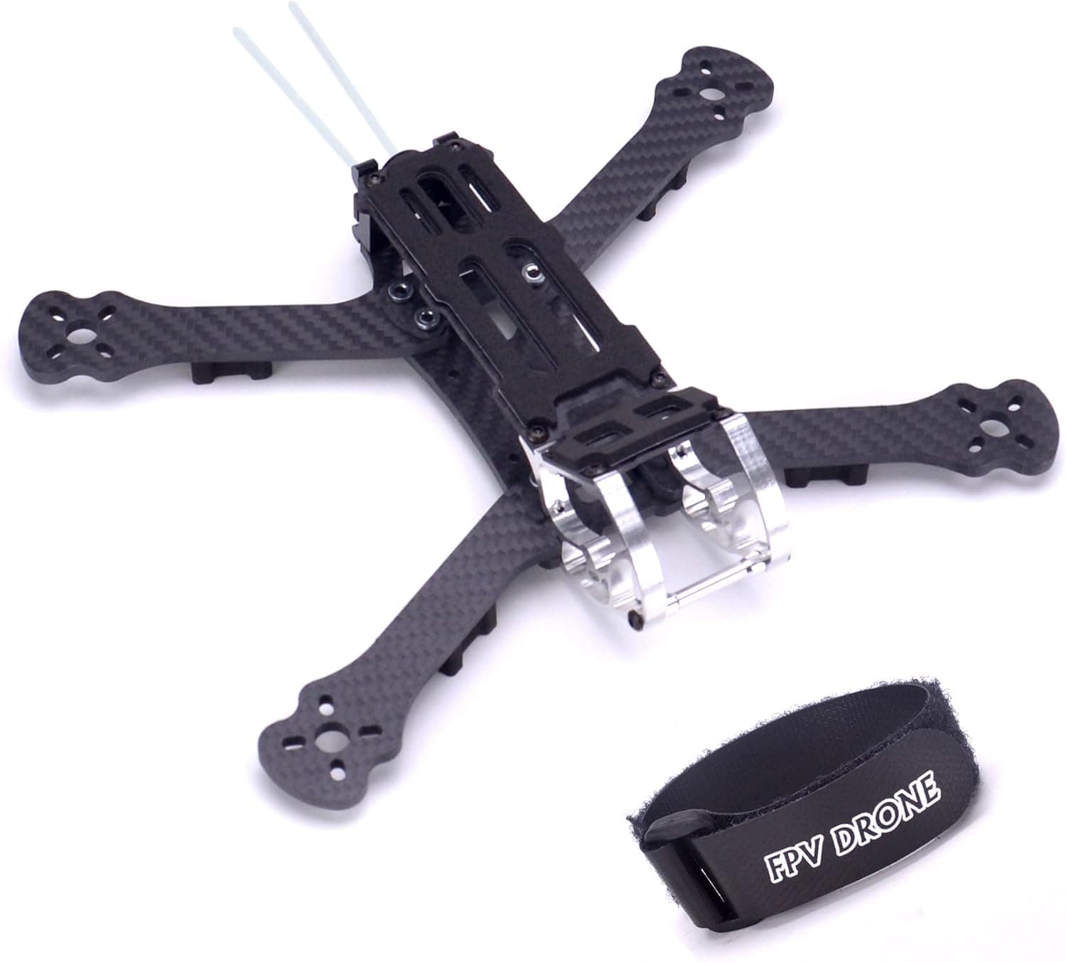 230mm FPV Racing Drone Frame 5 Inch Carbon Fiber Quadcopter Frame with 4mm Arms+LiPo Battery Strap