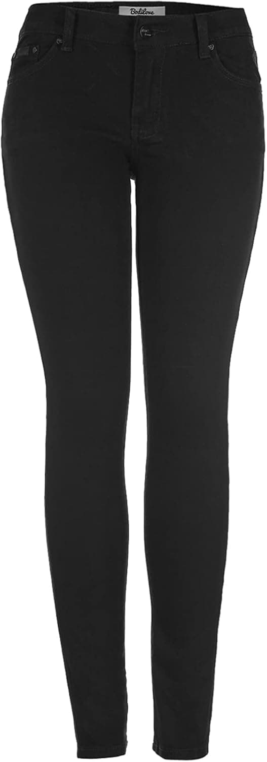 2LUV Women's Stretchy 5 Pocket Skinny Jeans