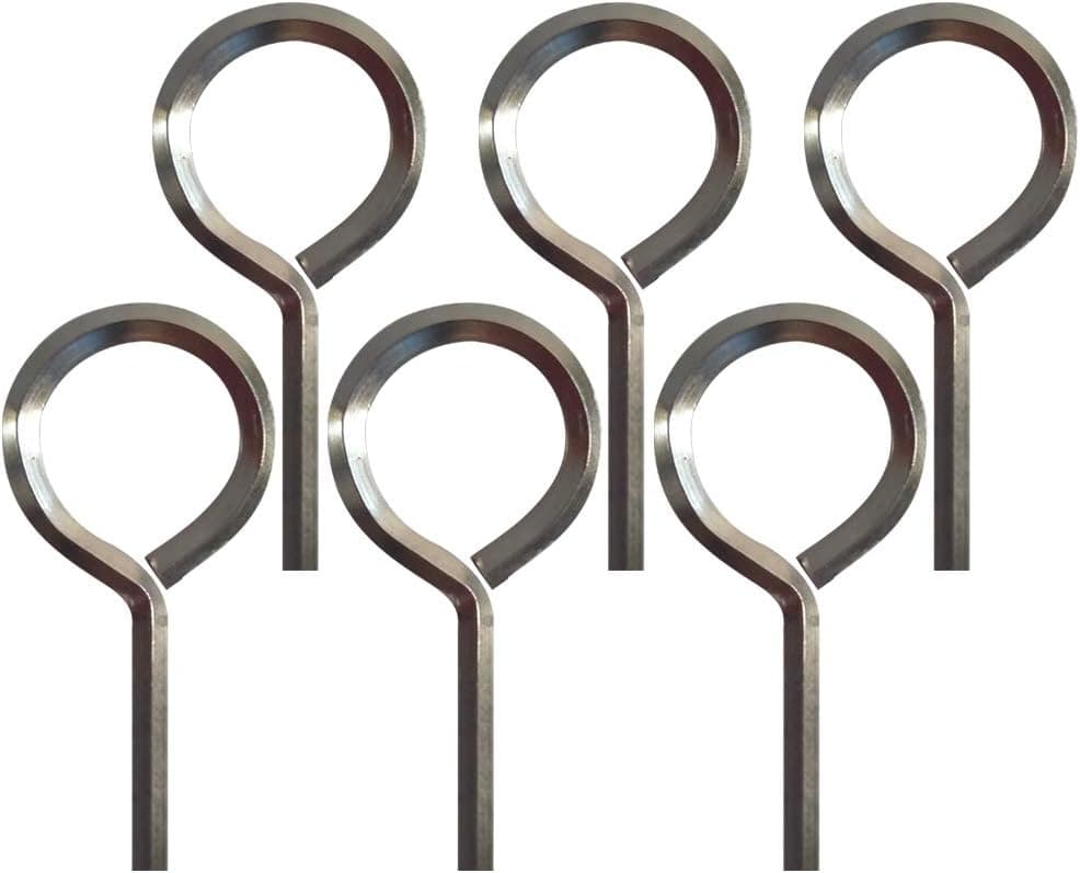 5/32” Hex Key Dogging Key Allen Key with Full Loop, Allen Wrench Door Key for Push Bar Panic Exit Devices, Solid Metal - 6 Packs