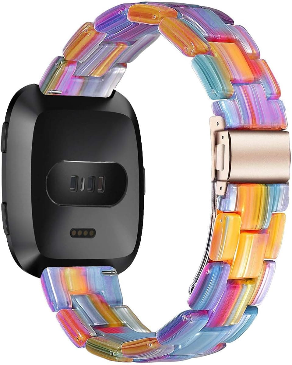 Songsier Resin Band for Fitbit Versa/ Fitbit Versa 2/ Fitbit Versa Lite Edition Watch, Lightweight and Fashion Band, Premium Resin Replacement Band Strap Compatible with Fitbit Versa Smart Watch