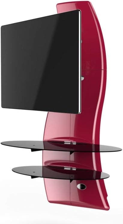 Ollo Meliconi Ghost Design 2000 Rotation Wall Fixture for 32" to 63" TV Screens, Metallic Red