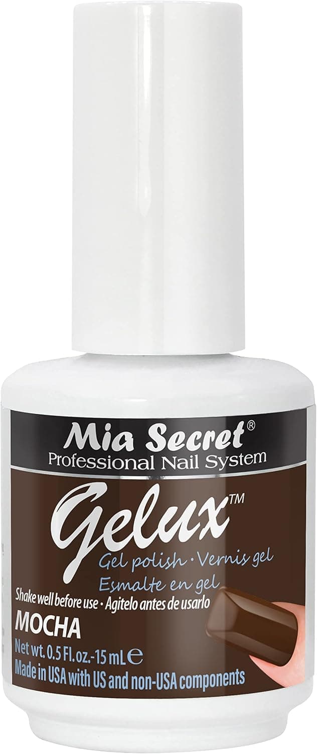 Mia Secret Gelux Soak-off gel nail polish color Mocha - Gel polish cured with nail lamp - Esmaltes para uñas en gel de larga duración para lampara uv - Esmalte en gel Mia Secret color Mocha