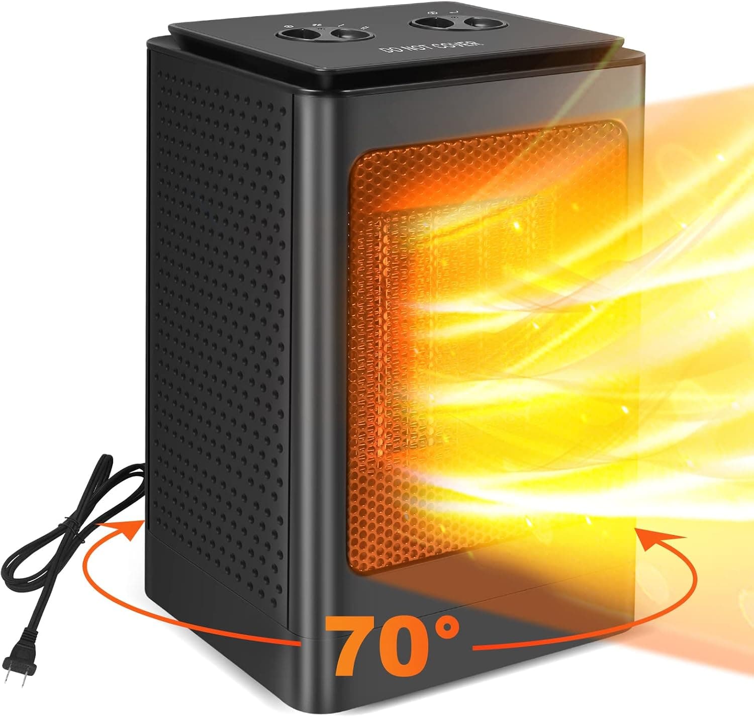 1500W Portable Electric Space Heaters for Indoor Use with Overheating&Tip-Over Protection,3 Modes Fast Heating 70deg Oscillation,Quiet Small Space heater for Home Office Bedroom Desk,7׷.1ױ0.5in