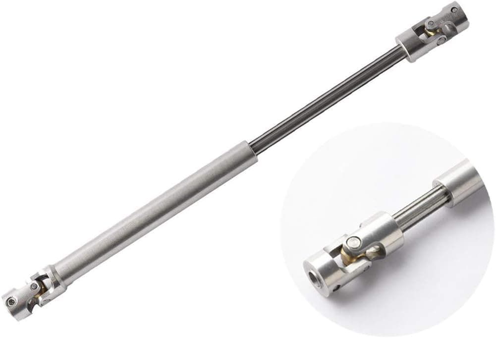 RZXYL Universal Stainless Steel Drive Shaft for 1/10 Axial SCX10 D90 RC Crawler Car Upgrades Accessories 140mm-250mm (1PC)