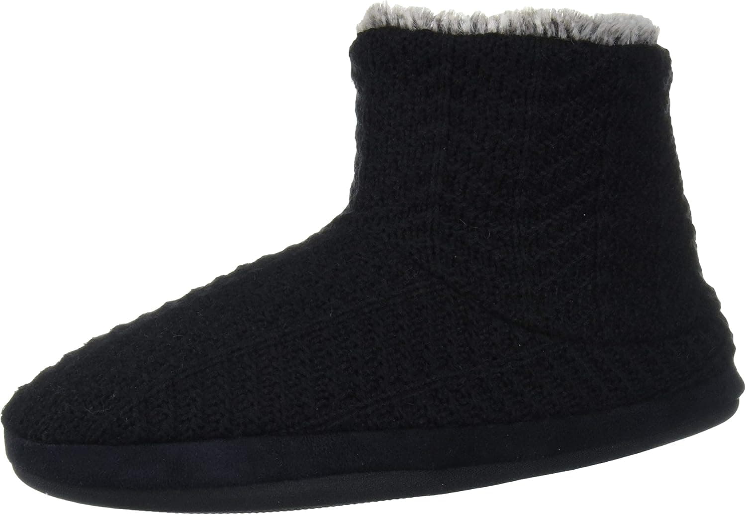 Dearfoams Women's Sweater Knit Bootie Pile Lining Slipper