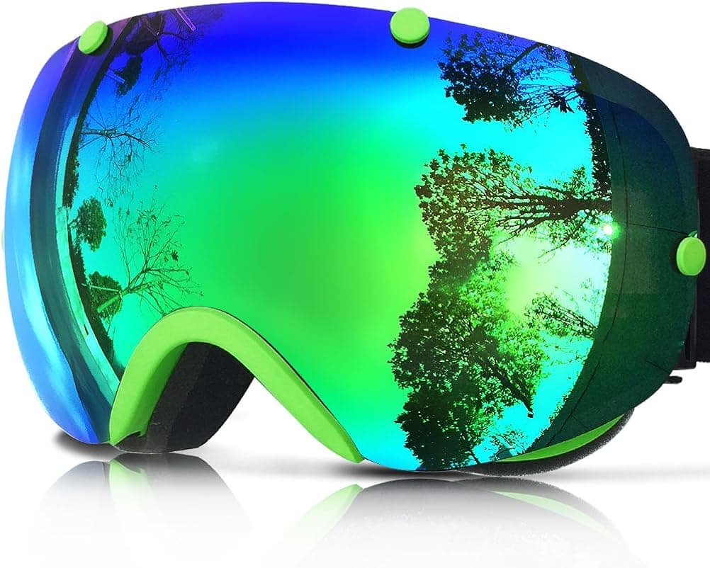 ZIONOR Ski Snowboard Snow Goggles OTG for Men Women Anti-fog UV Protection