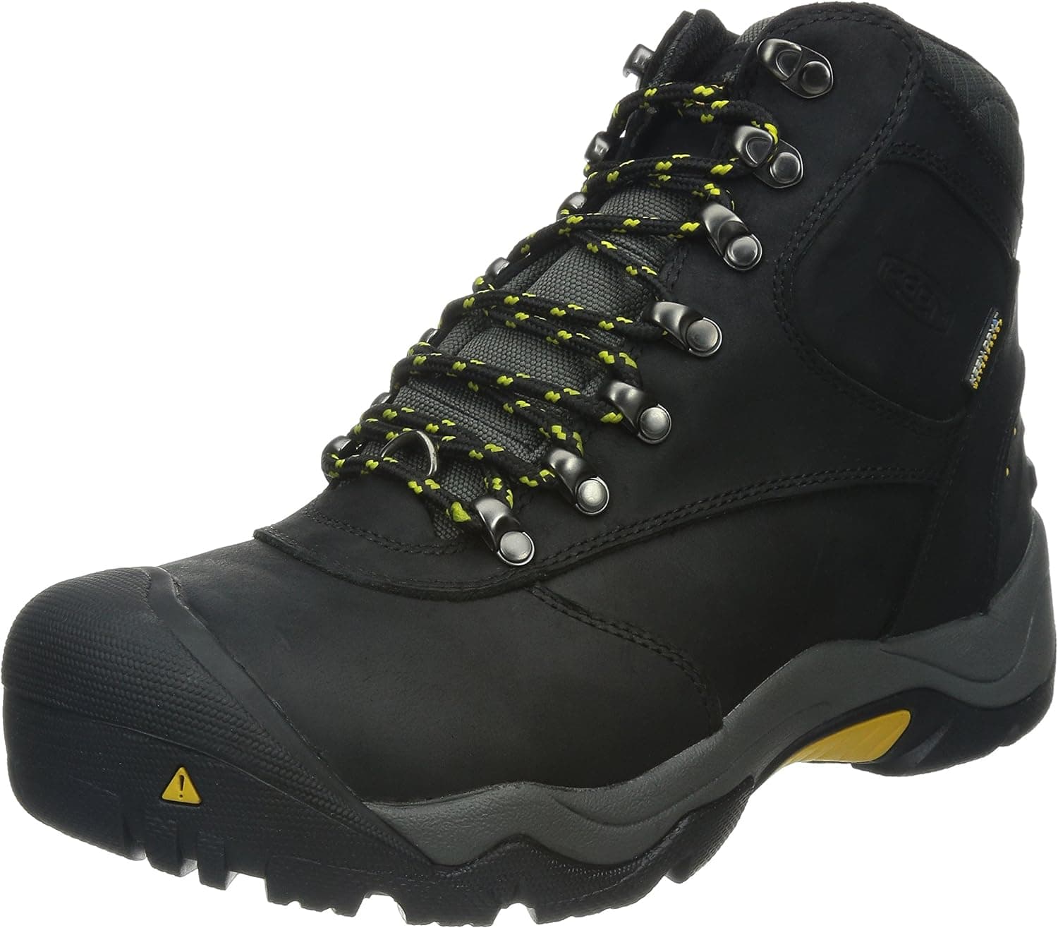 KEEN Men's Revel II Winter Boot,Black/Yellow,10.5 M US