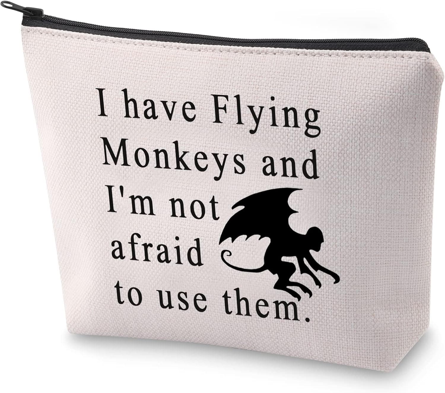 BLUPARK Funny Wizard Inspired Gift Flying Monkey Makeup Bag I Have Flying Monkeys Cosmetic Bag for Fans (I have Flying Monkeys)