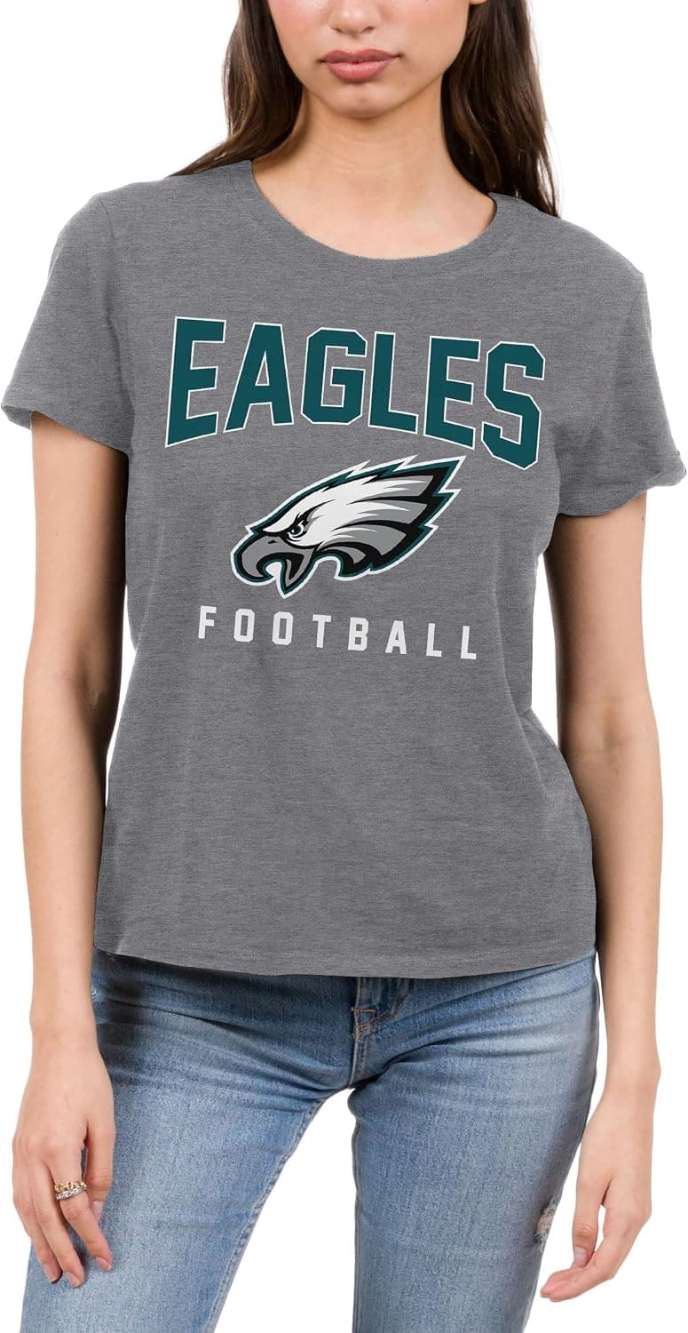 Junk Food Clothing x NFL - 1st & Goal - Officially Licensed Pro Football Lightweight Fan Tee for Women -Team Colors