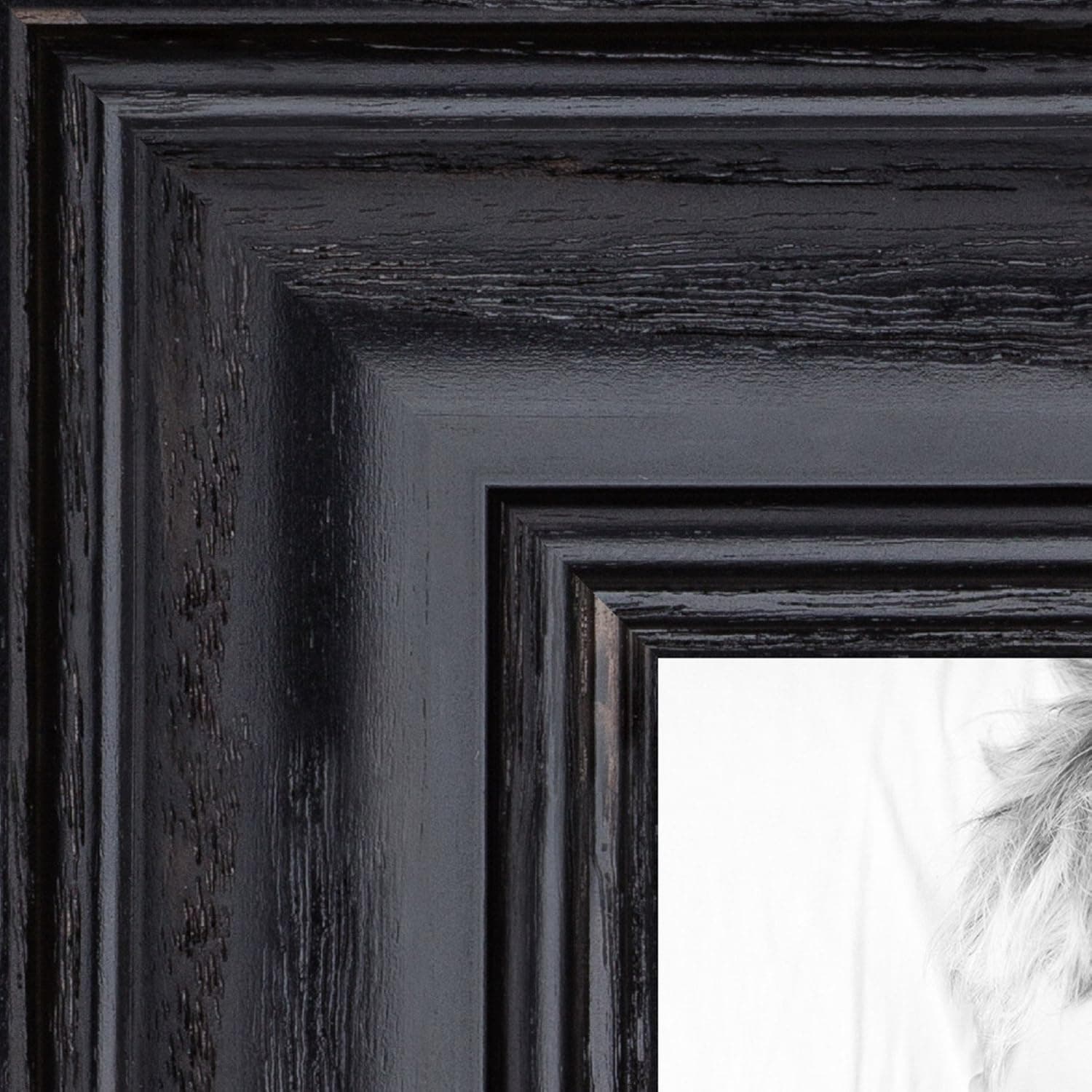 ArtToFrames 12x27 inch Black Stain on Solid Red Oak Wood Picture Frame, 2WOM0066-59504-YBLK-12x27